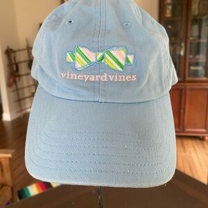 Vineyard Vines Blue Ball Cap with Embroidered Striped Bow Tie and Kentucky Derby